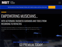 Tablet Screenshot of musicbusinesstoolbox.com